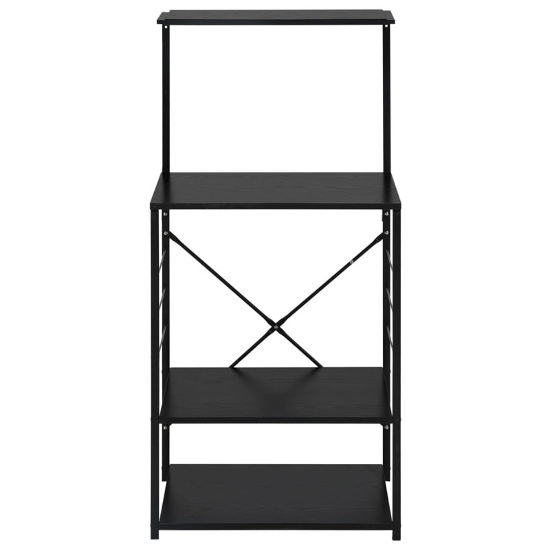 Charnley 60cm W Metal Shelving Unit, Black