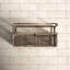 Broughton Water Resistant Metal Towel Valet with Wheels in Distressed Gray/Brown