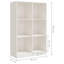 Geric 110 cm H x 70 cm W Solid Wood Standard Bookcase-1418900