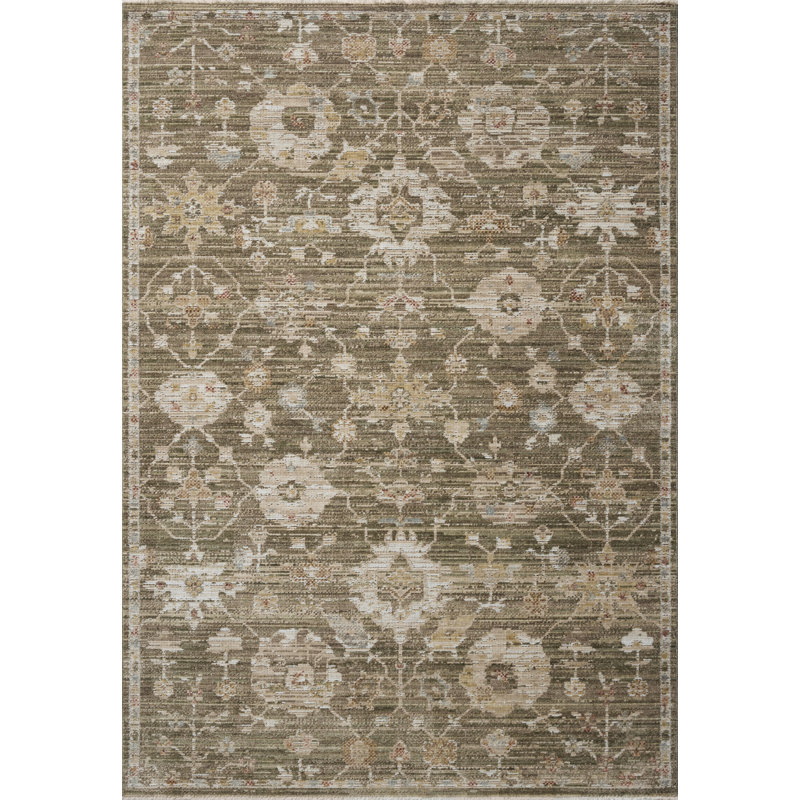 Tapis olive / multicolore Amber Lewis x Loloi Nella, 13 pi x 16 pi