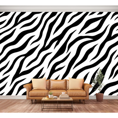 Papier peint adhésif à rayures, animaux de la jungle, fourrure de tigre du Bengale, répétition sans couture, papier autocollant amovible, décoration murale pour salon, chambre à coucher