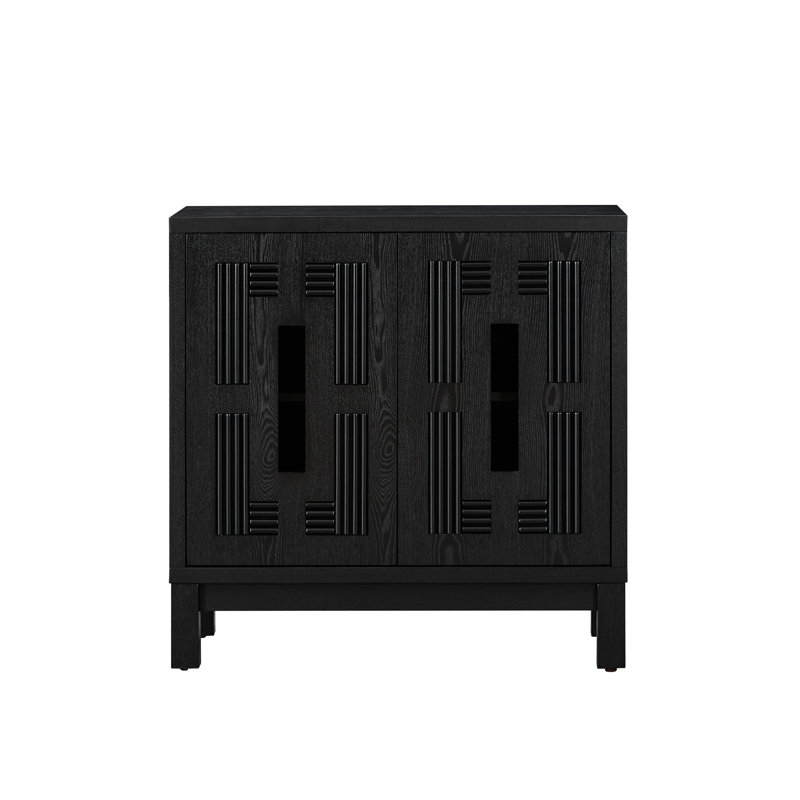 Buffet 31,5 po Mid Century Modern, Black