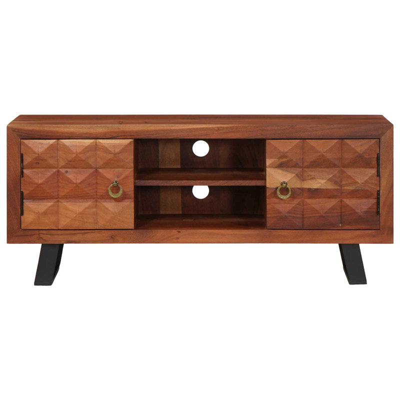 Unfinished TV Stand with Fireplace Included