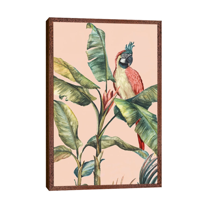 Tropicano II by Eva Watts - Painting on Canvas, Classic Brown Wood Framed, 66.04 cm H x 45.72 cm W