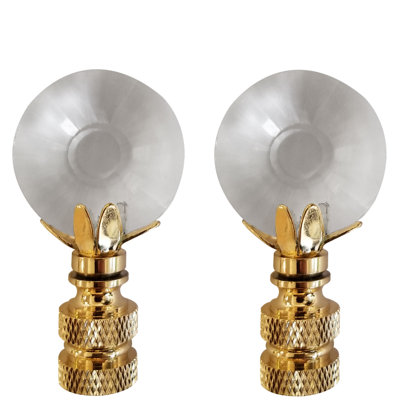 Sun Cut Round Faceted Crystal Lamp Finial