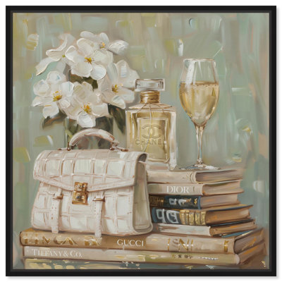 Sage Green Glam Canvas by Art Remedy, Frame
