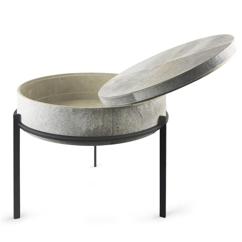 Frosted Leather Side Table