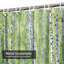 Rideau de douche vert avec 12 crochets Green Birch-1990680063