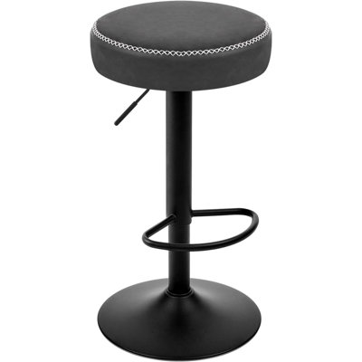 Biornulf Swivel Upholstered Adjustable Height Counter Stool with Metal Frame
