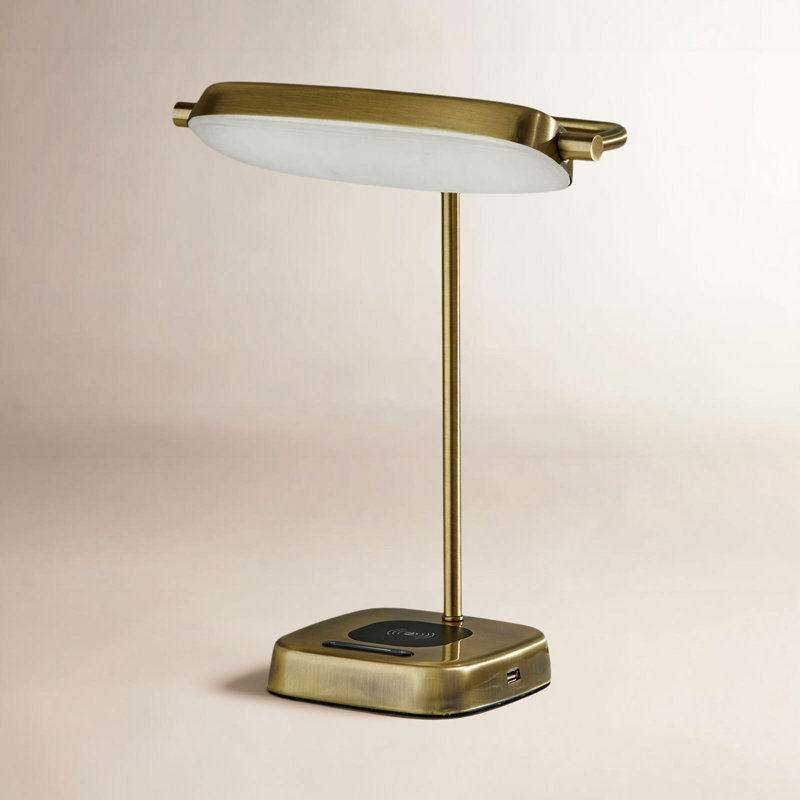 Mylo Metal Desk Lamp, Antique Brass, Antique Brass
