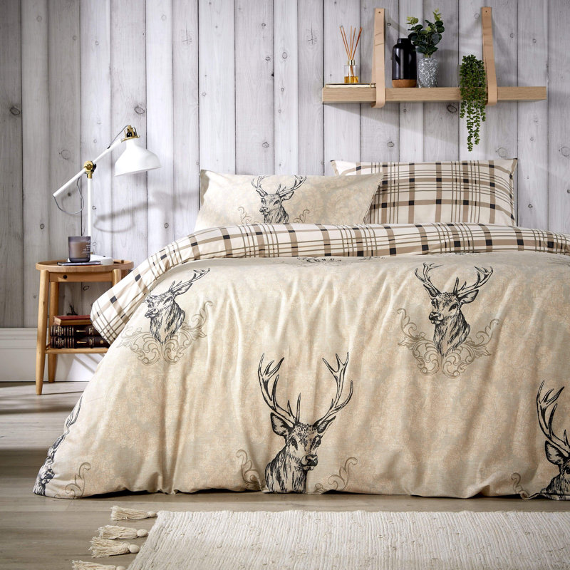 Polyester No Pattern Duvet Cover Set with Pillowcases Included, Brown, Single Duvet Cover Set + 2 Pillowcases