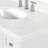ARIEL Monrow 42" Solid Wood Single Sink Bathroom Vanity in White with 1.5" Carrara White Quartz Top, Center, Oval Sink-99405037-131238286-125038767