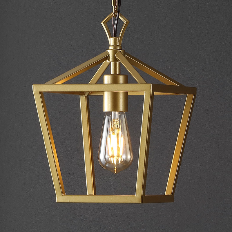 Sidd 1 - Light Lantern Pendant, Gold Painting
