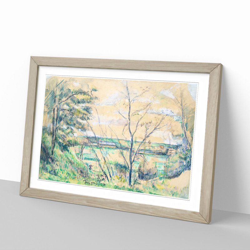 In the Oise Valley by Paul Cezanne - Picture Frame Painting, 36cm H x 48cm W x 2cm D, Oak Framed
