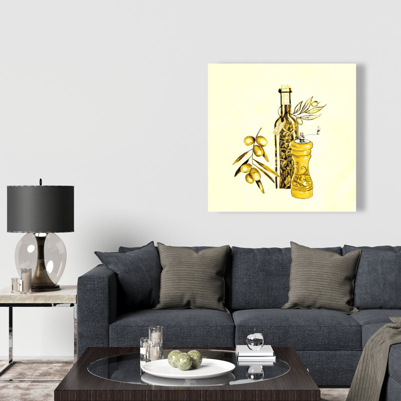 Huile d'olive et poivre sur toile Nature morte | Décoration intérieure