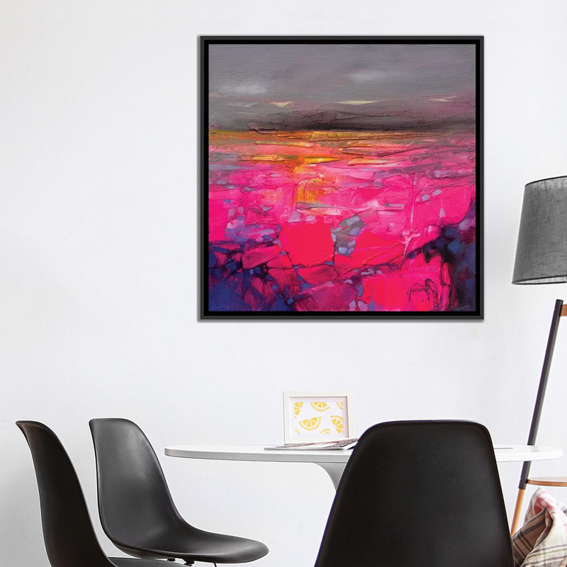 « fluid study i », impression sur toile, H 18 po x l 18 po x P 1,5 po, Toile avec cadre noir, Pas de tapis