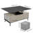 5 Pieces Lift Top Coffee Table Set With Storage Convertible Dining Table With Ottomans