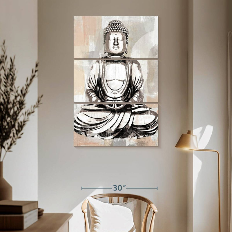 Adella Silver Buddha, 65" H x 42" W