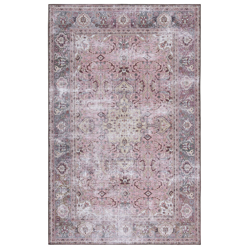 Tapis oriental rose / beige Gulick, Rectangle de 10 pi x 14 pi
