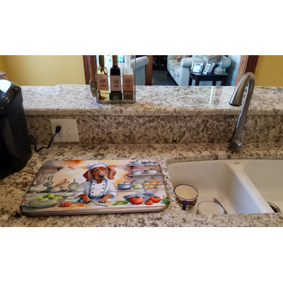 Redbone Coonhound The Chef Dish Drying Mat