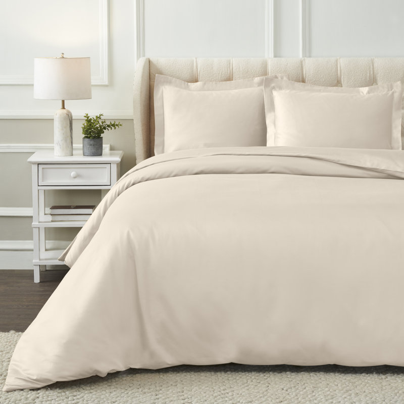 Ensemble de housse de couette en coton égyptien 1200 fils Mellark, Housse de couette double / grand + 2 taies décora