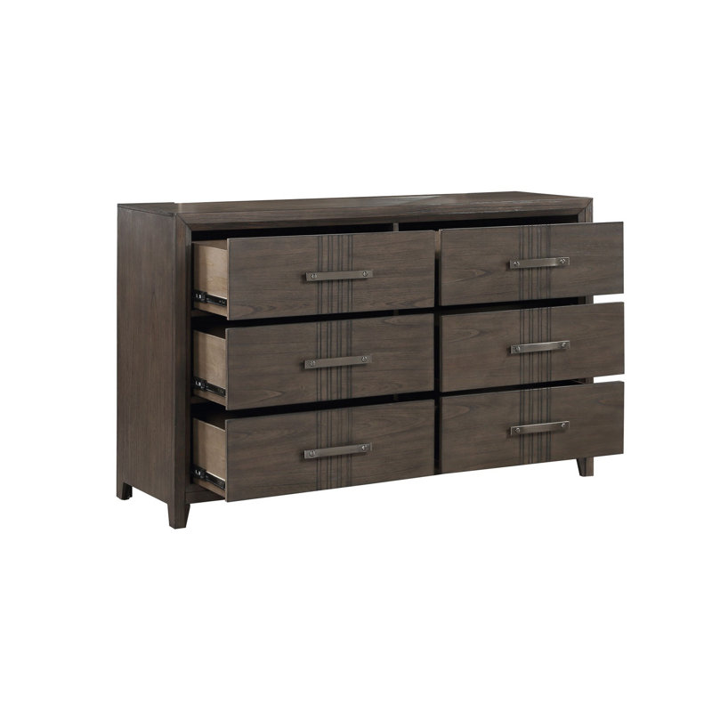 Commode double 6 tiroirs l 61,9 "Airyonna