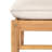 Terassi Outdoor Acacia Wood Armless Sofa, Light Teak Finish With Beige Cushion