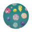 Sous-verres ronds en cuir Jewel Cyan Vegan-119015128