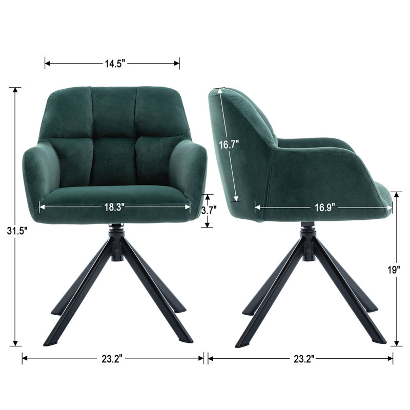 Ensemble de tables de salle à manger rondes de style Mid-Century avec chaises pivotantes, Noyer, 5 pièces: table, 4 chaises