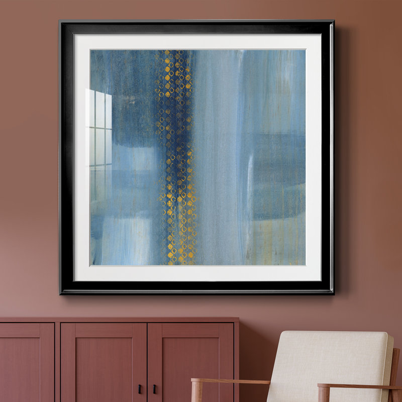 Touching the Sky I - peinture encadrée, Cadre noir, H 26,5 po x l 26,5 po x P 1,5 po