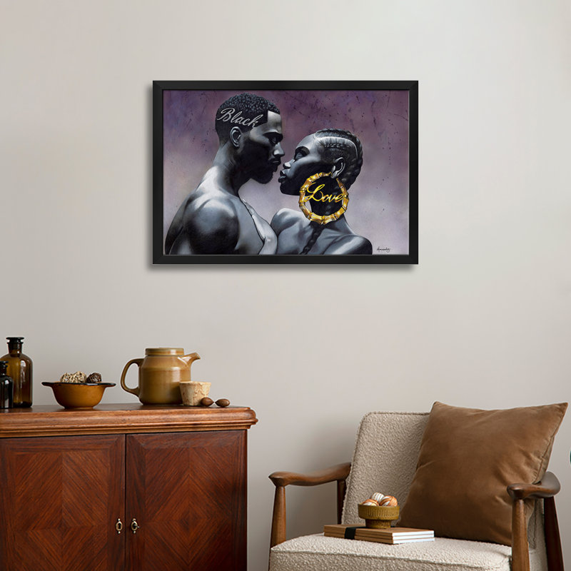 Affiche encadrée "Black Love" par Manasseh Johnson, H 24 po x l 32 po