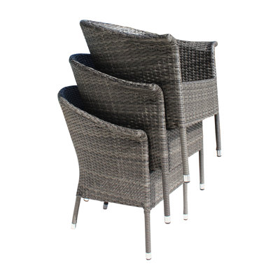 Neumark Patio Dining Armchair with Cushion by Red Barrel Studio