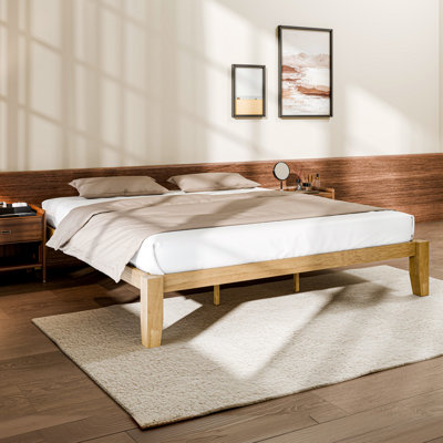 Japanese Joinery Craft Solid Wood Bed Frame, Tool-Free-Assembly