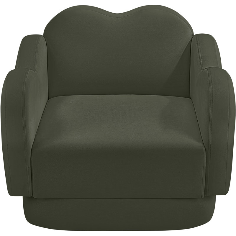 Chaise rembourrée Rainald, Velours vert