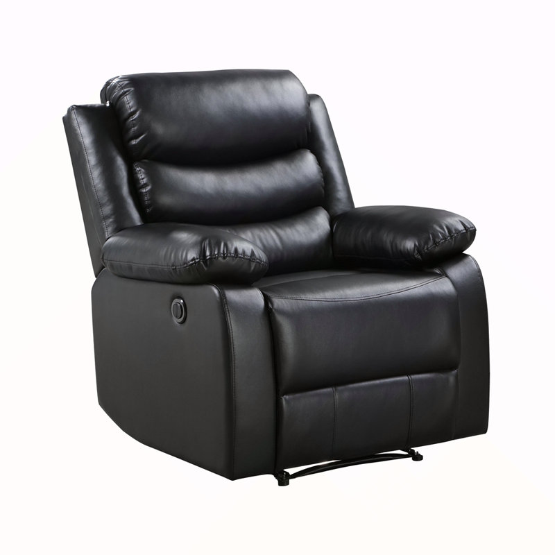 Fauteuil inclinable Ahriya, Similicuir noir