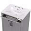 Ensemble de meuble-lavabo 24 po avec lavabo en céramique, meuble-lavabo compact l 24 po x P 18 po x H 34 po, 2 portes à fermeture en douceur