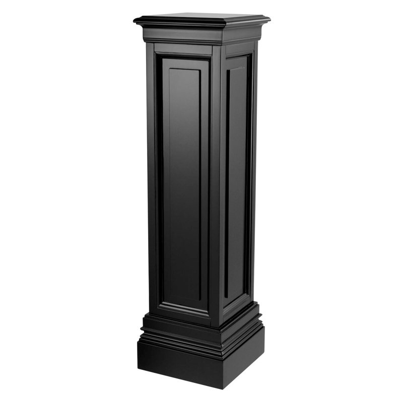 Salvatore Square Pedestal Plant Stand, 39.37" H x 12.99" L x 12.99" D, Black