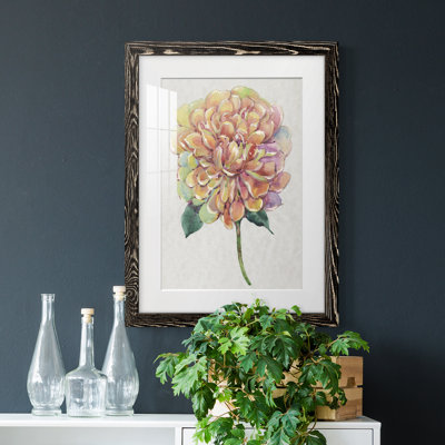 Multicolore floral I Premium encadré mat - prêt à accrocher