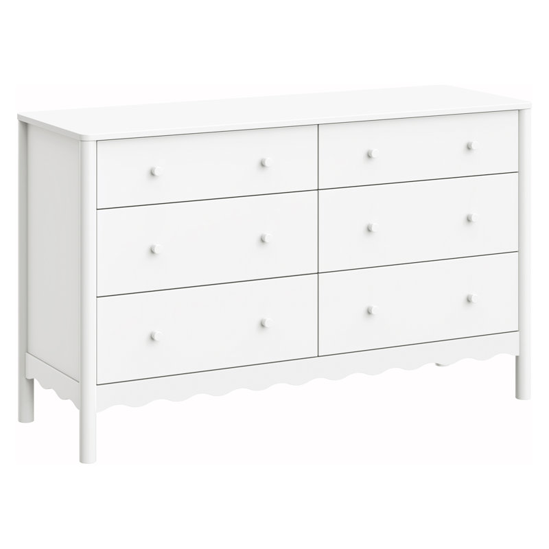Commode 6 tiroirs Swell, Blanc