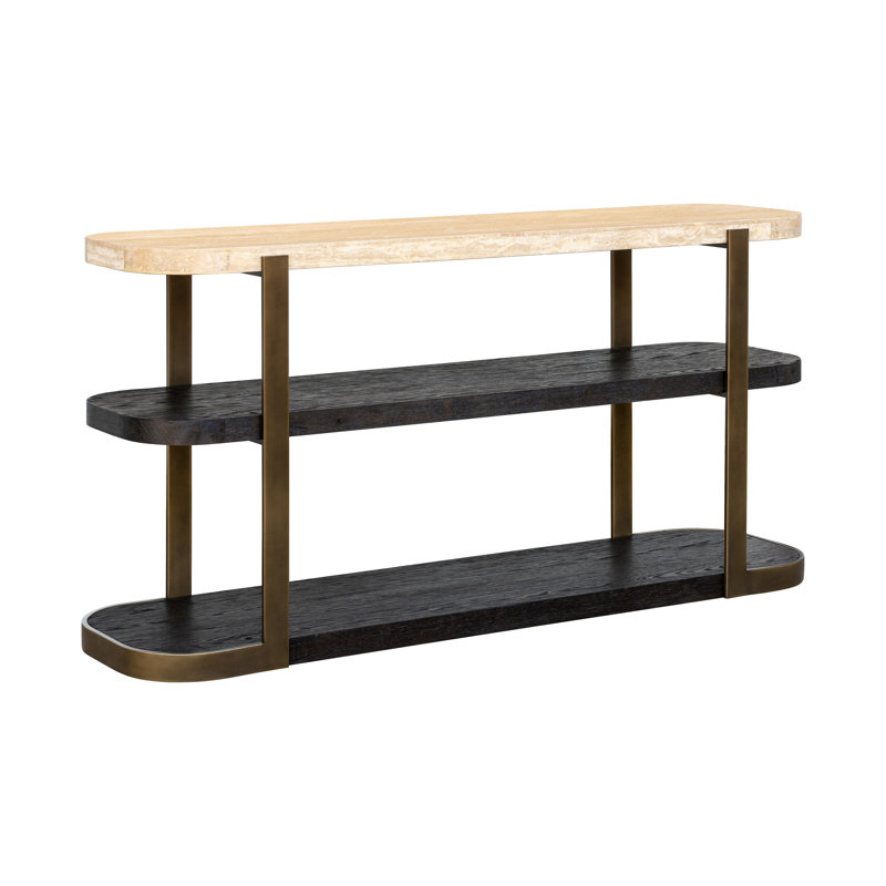 Console Callista 60 "avec plateau en travertin