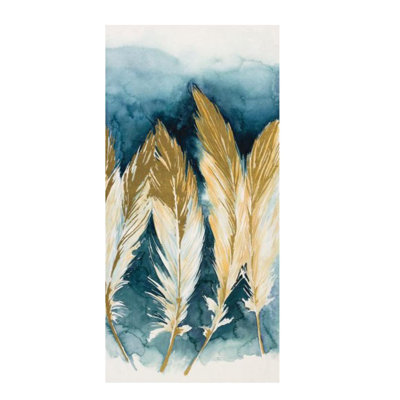 Gold Feather Print by Sara Brown
