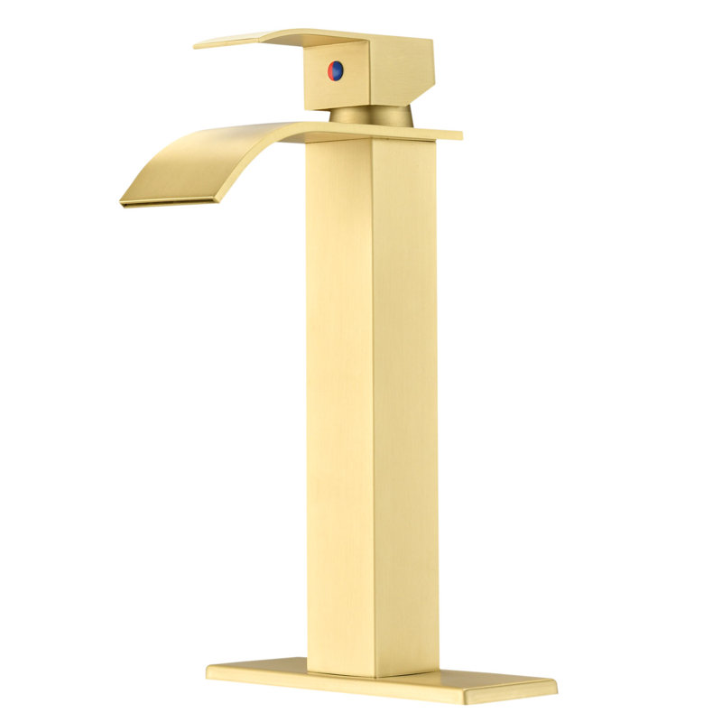 Single-Hole Single-handle Bathroom Faucet, Brushed Gold