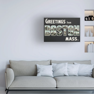  Art mural sur toile Wild Apple Portfolio Greetings From Boston
