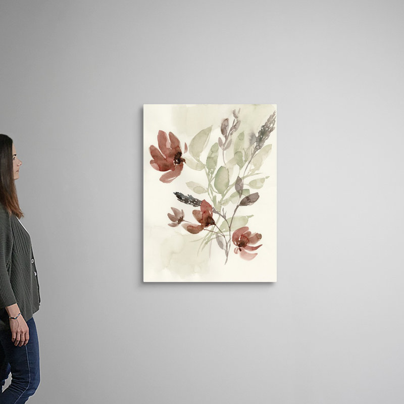 «Dusty Flower Composition II» par Jennifer Goldberger - reproduction d'art sur toile, H 40 po x l 30 po x P 1,25 po