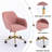 Modern Adjustable Height 360 Revolving Home Office Chair With Gold Metal Legs And Universal Wheel For Indoor-1939302921-1939302927
