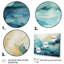 «Teal Yellow Ocean Serenade Pastoral III», reproduction sur toile-743770686-743770663