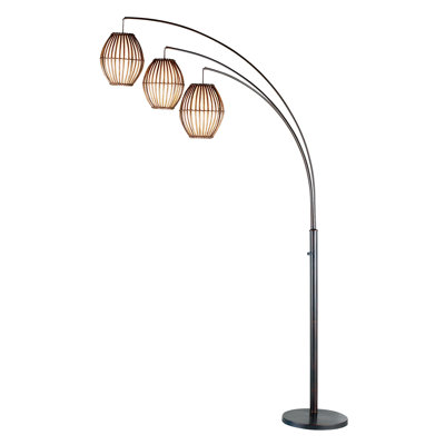 Lanett 82'' Antique Bronze Arched Floor Lamp
