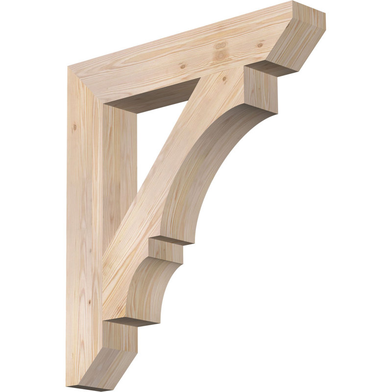 H 6 po x l 40 po x Support en bois / corbeau, H 36 po x l 5,5 po x P 32 po, Lisse, Sapin de Douglas