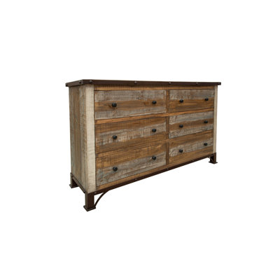 Keyerah Antique Multicolor 6 Drawer Dresser