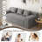 Small Modern Loveseat Sofa, Hybrid Sofa Couch In A Box, No Assembly Needed, Sleeper Sofa With 2 Pillows, Cat-Scratch Resistant Linen,Small Sofa For For Small Space, Living Room, Bedroom-2107994709-2107994710-2107994795